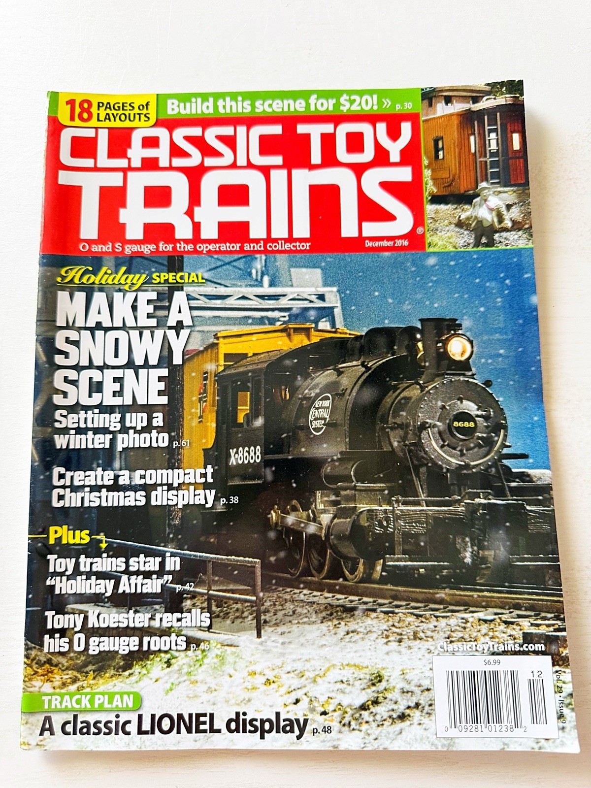 Classic Toy Trains Magazine O & S Gauge December 2016 Volume 29 Issue 9