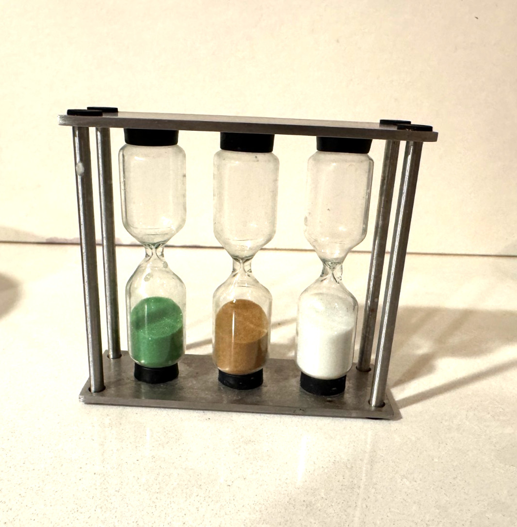 3-In-1 Tea Timer, Includes 3, 4, And 5 Minute Sand Hourglass