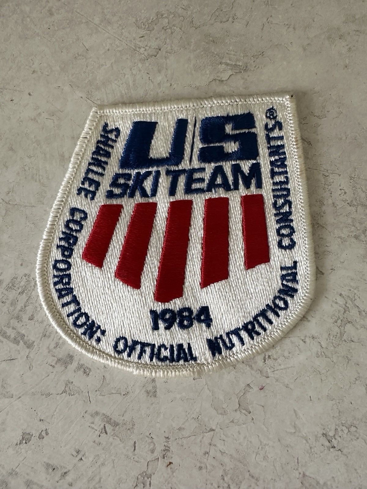 Vintage 1984 Ski Team USA Winter Olympics Games Patch Skiing Shaklee Nutrition
