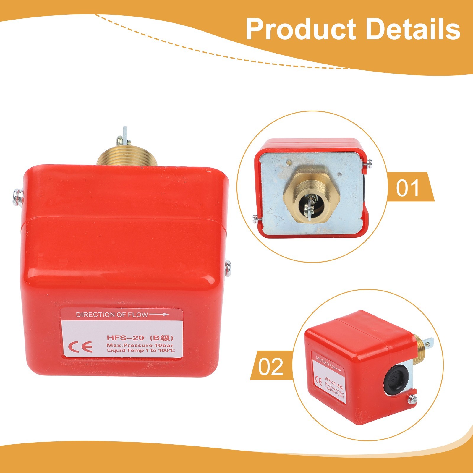 HFS1520 Paddle Flow Switch Sensor for Mining and Air Conditioning Use