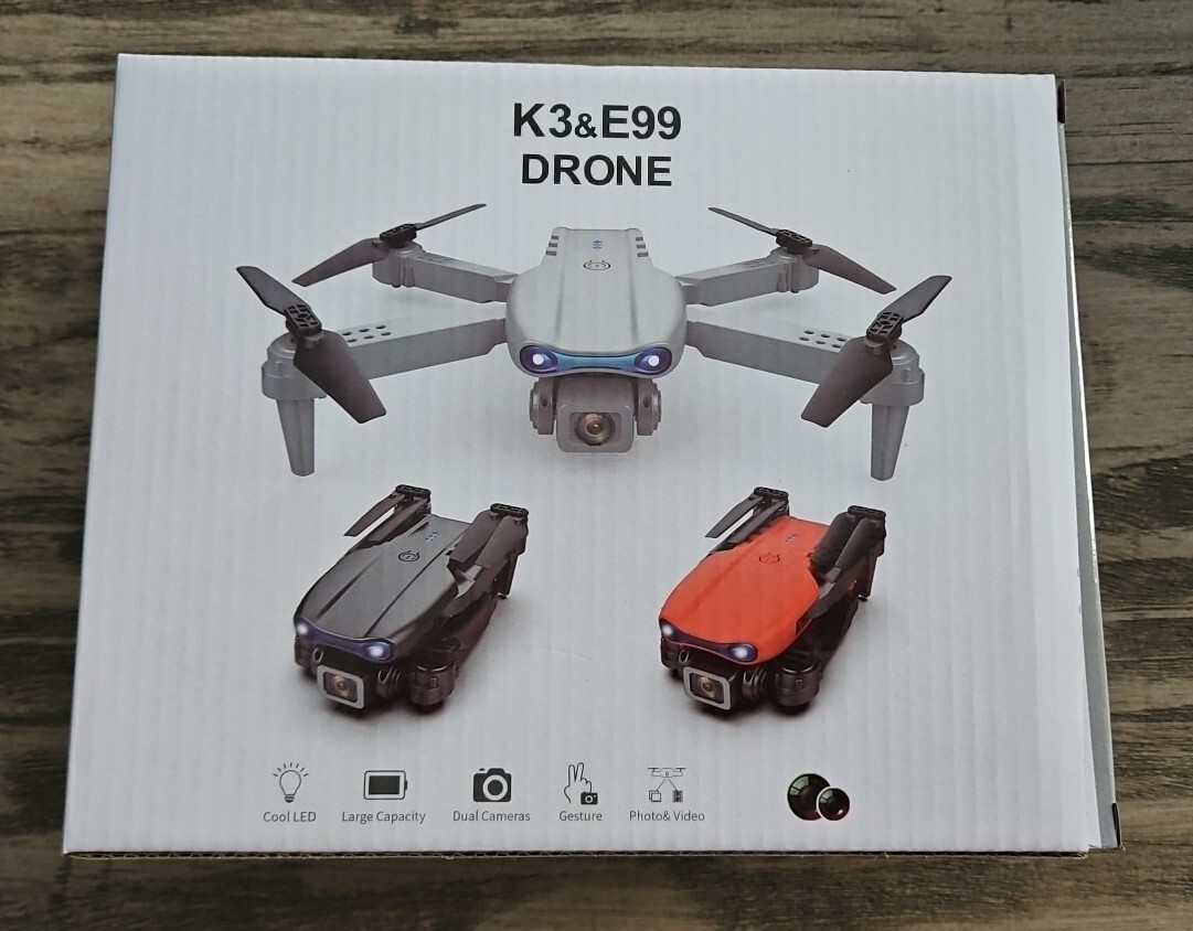 E99 K3 Professional RC Drone, Dual Camera Double Folding RC Quadcopter