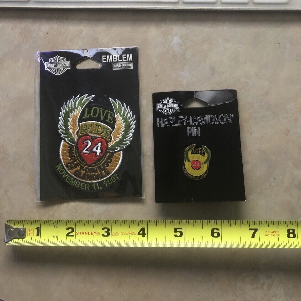 HARLEY DAVIDSON Vest Jacket Patch 2007 24th “LOVE RIDE" Sew On Glendale Lot Of 3