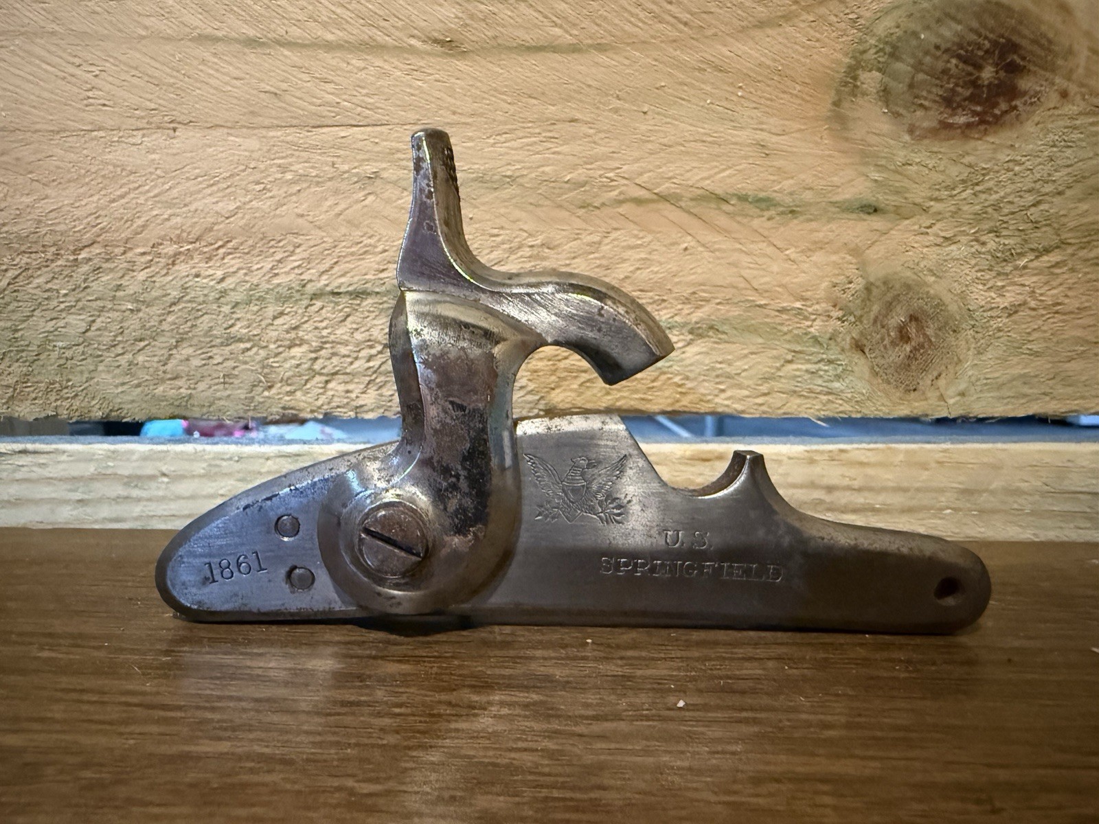 Antique 1861 U.S. Springfield Side Lock Plate Hammer Assembly Percussion Rifle