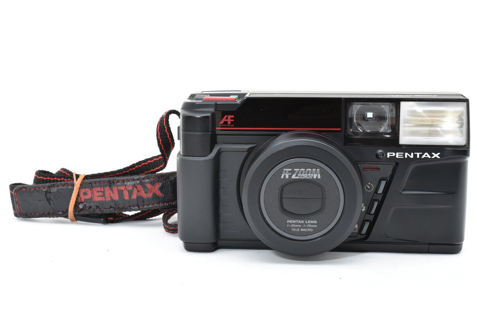 Flash Not works [Near MINT w/Strap] Pentax Zoom 70 Date Film Camera From JAPAN