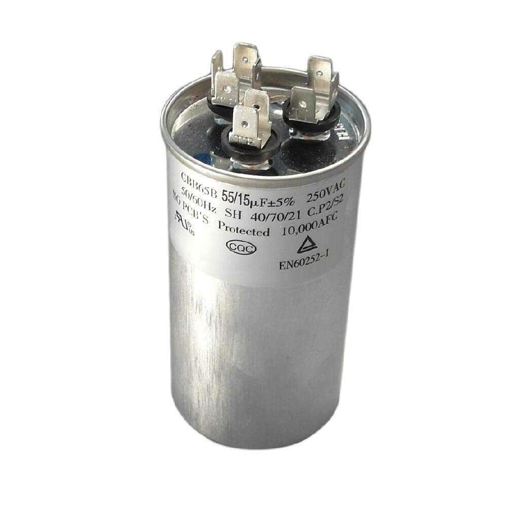 CBB65B Run Dual Capacitor 250VAC 250V AC 55/15Uf 55+15Uf 55MFD+15MFD 40/70/21 C.