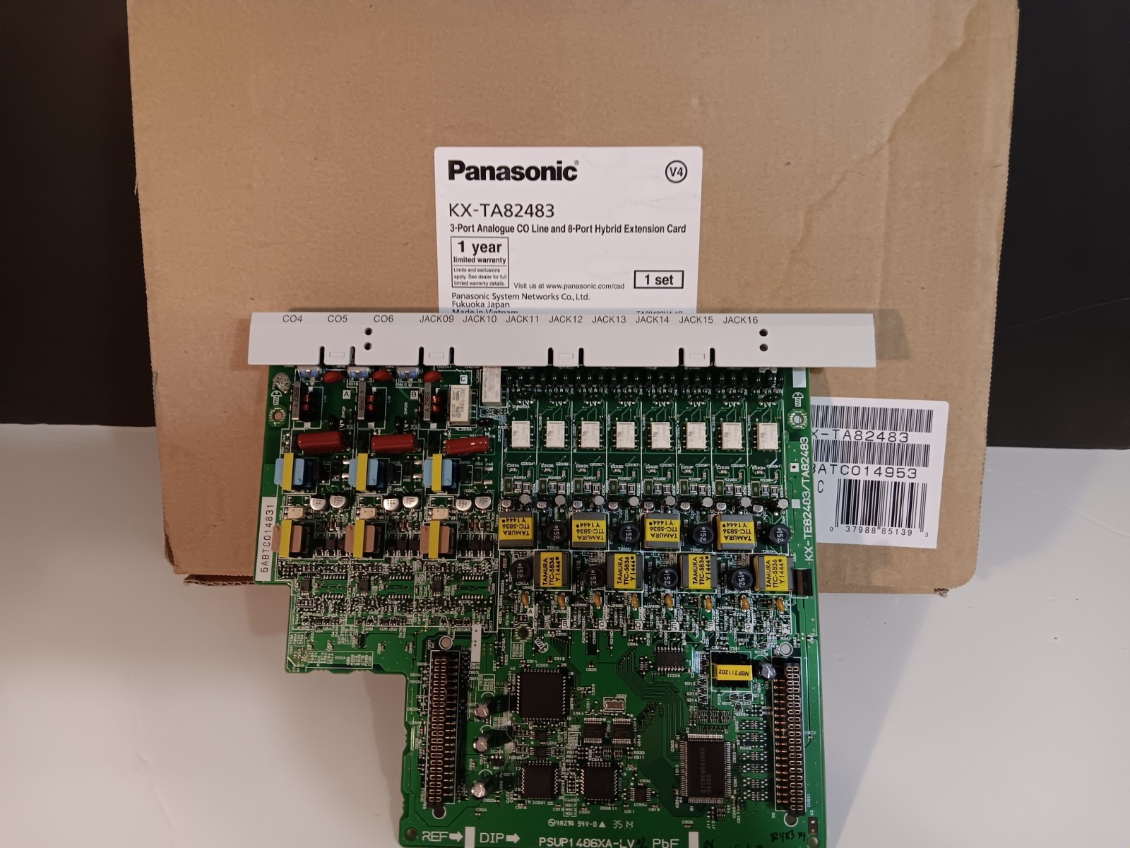Panasonic KX-TA82483 8 Port Extension and 3 CO Port Expansion Card for 824 KSU