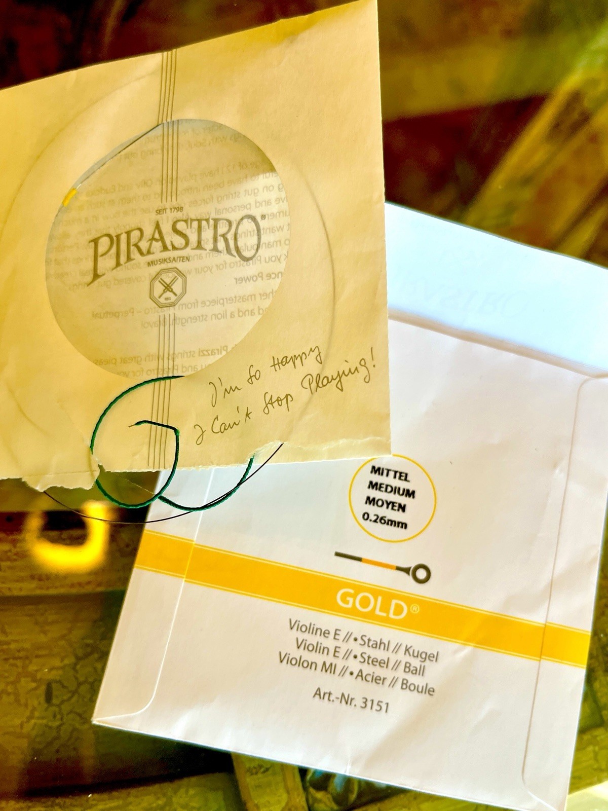 Pirastro Violin Replacement String 0.26 mm