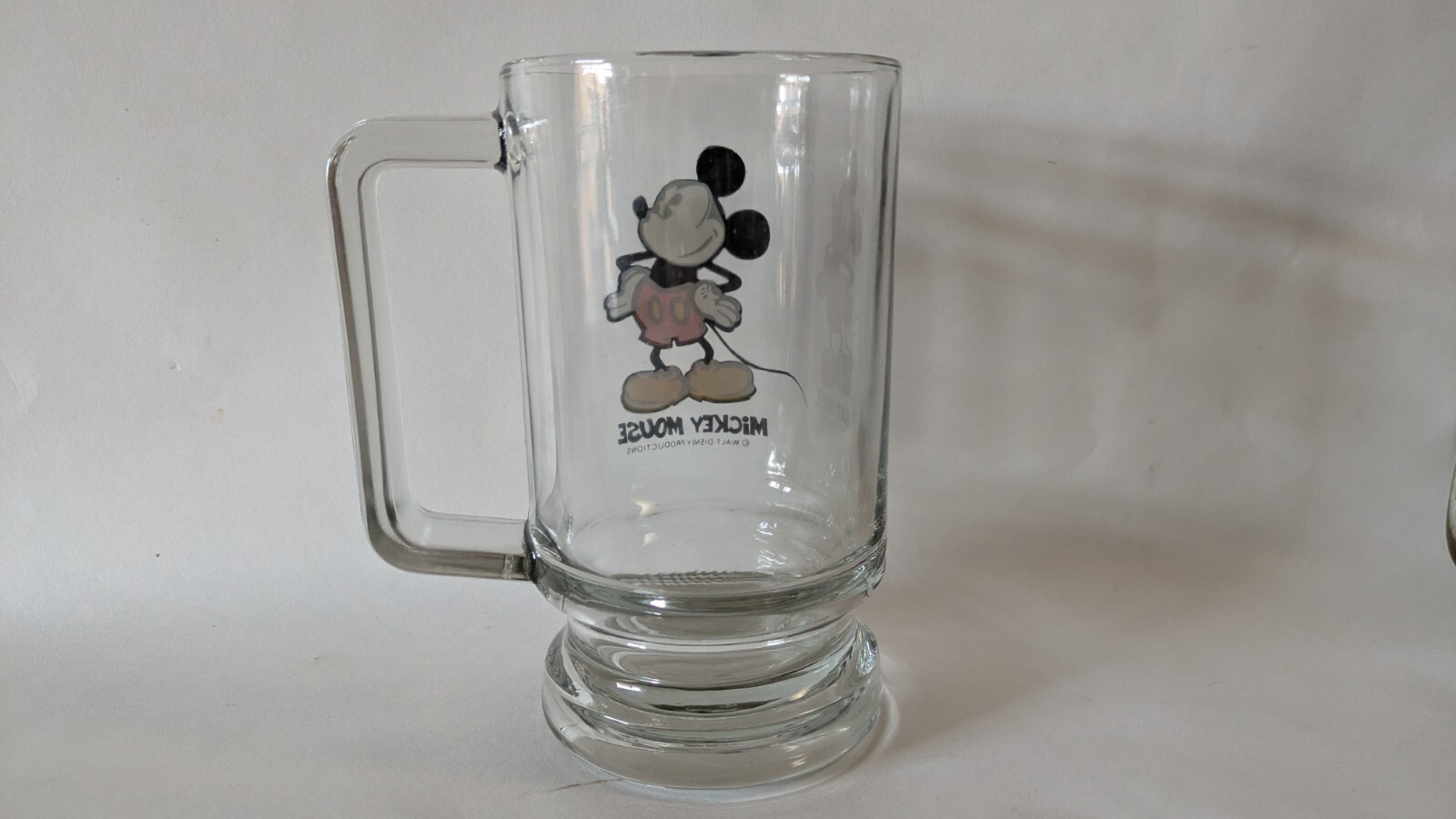vintage glass mug Mickey mouse