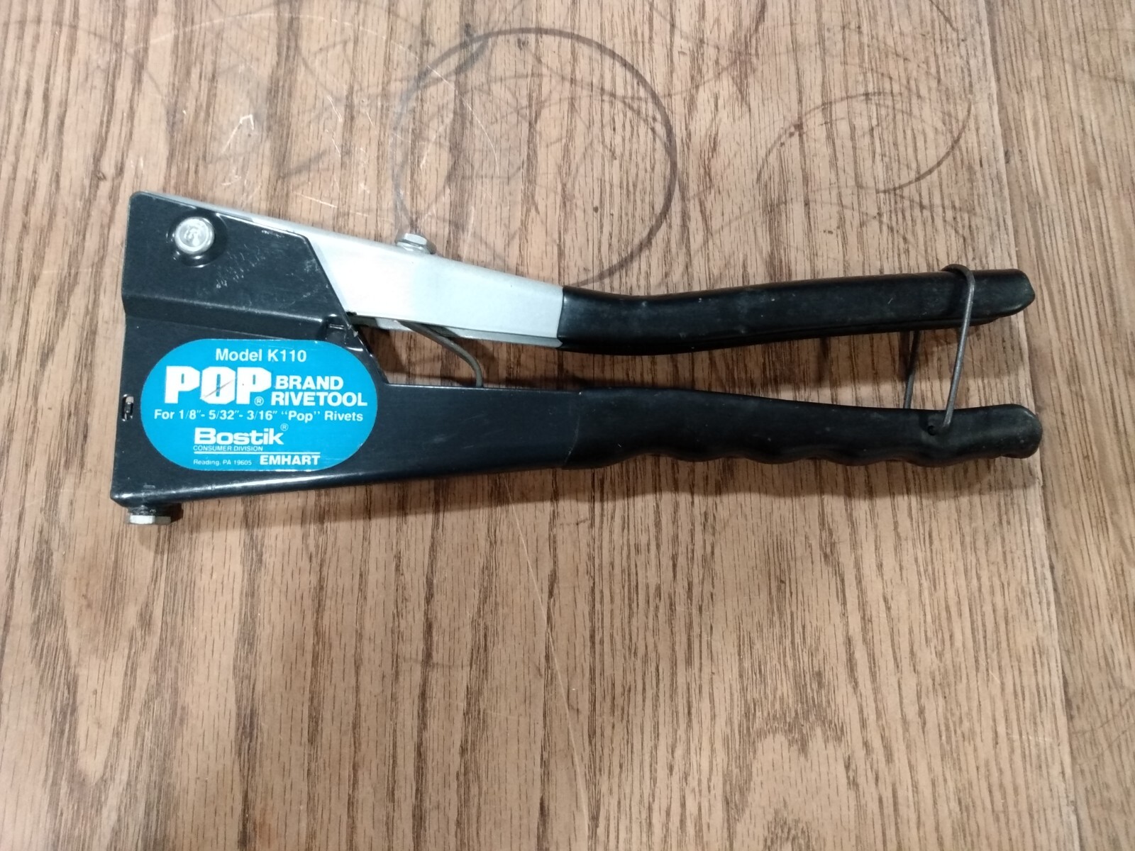 VINTAGE Pop Brand Rivetool MODEL K110 EMHART 1/8 5/32, 3/16" Excellent Condition