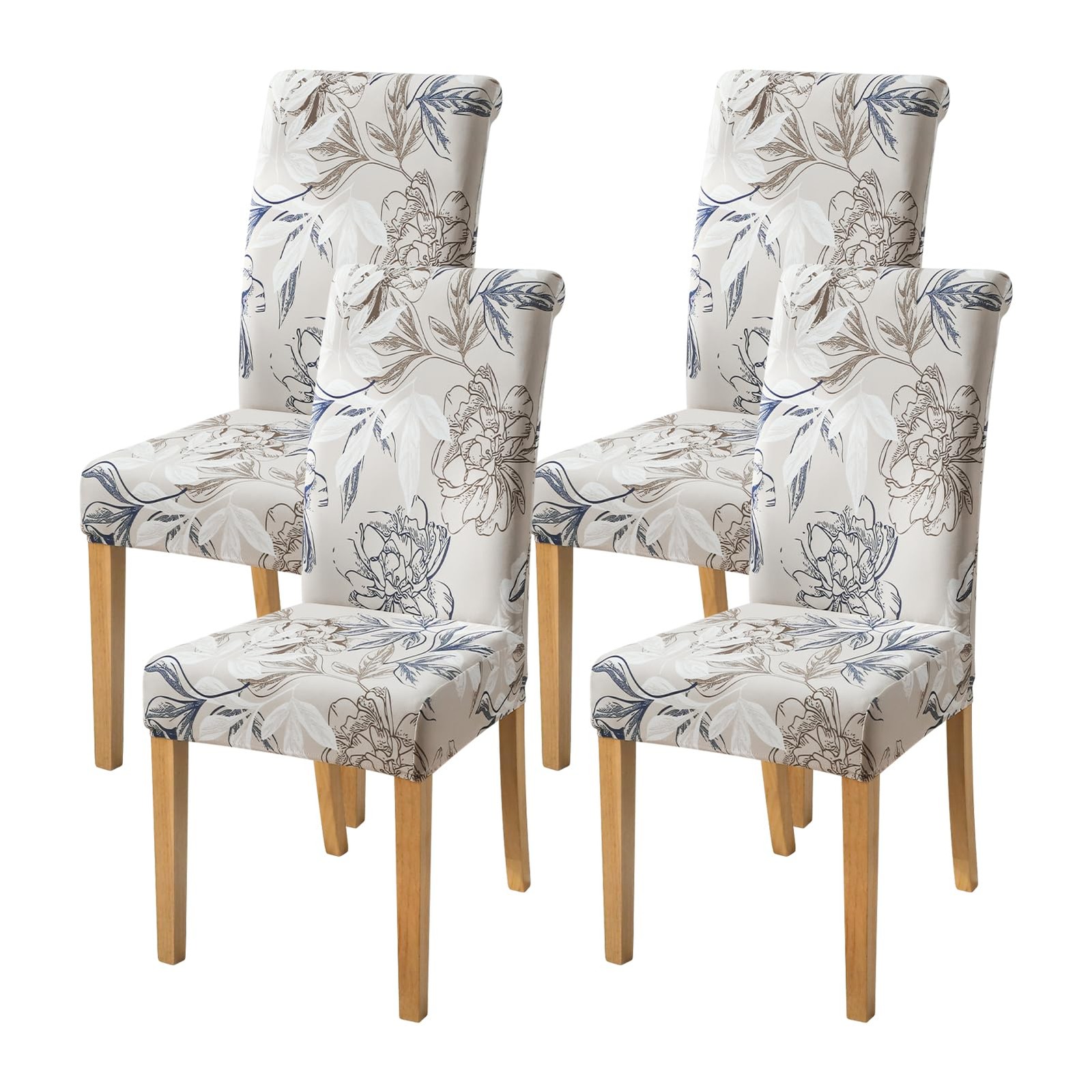 FORCHEER Chair Covers for Dining Room Set of 4 Elegant 4PC, Flowers