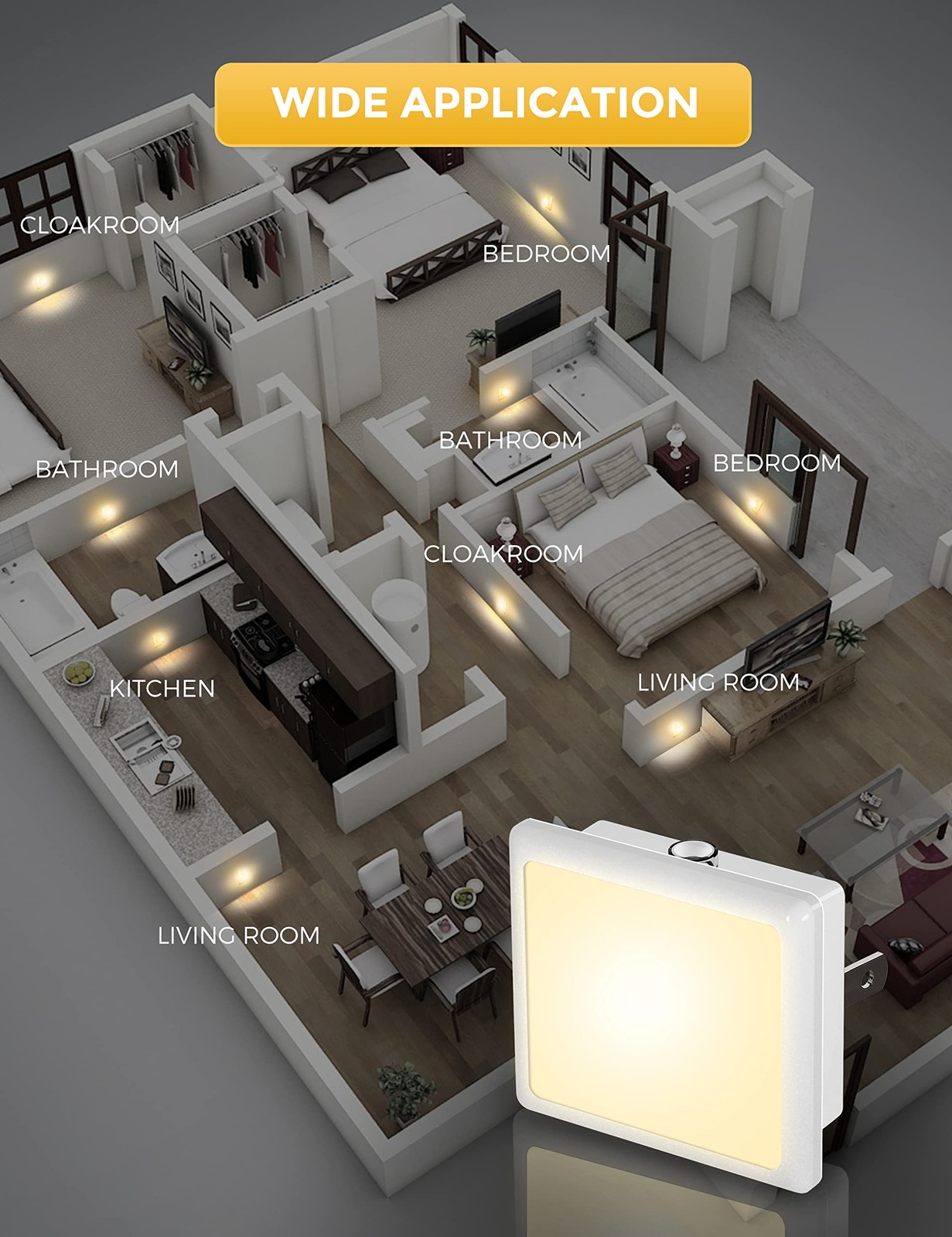 Night Light,Night Lights Plug into Wall, [6-Pack] Plug in Night Light, Dusk-t...
