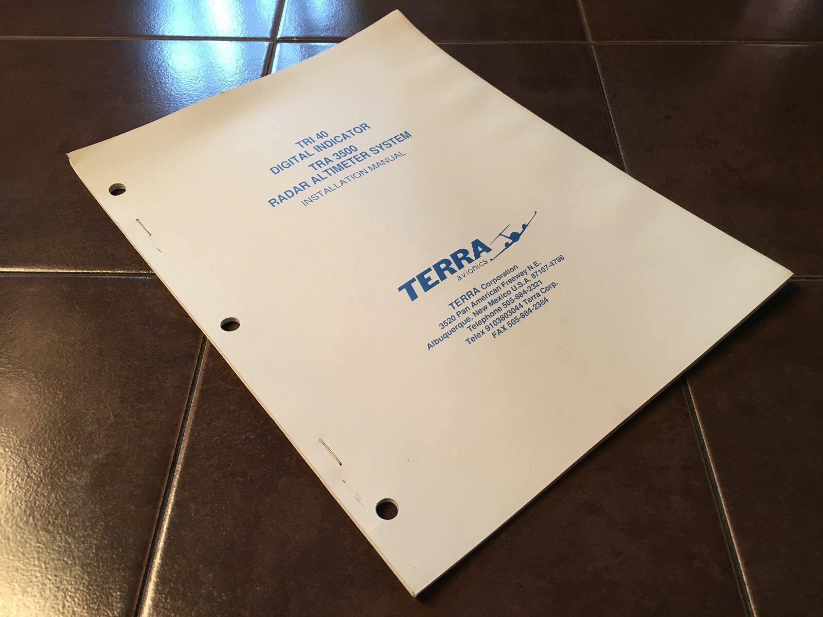 Terra TRA-3500 & TRI-40 Install manual