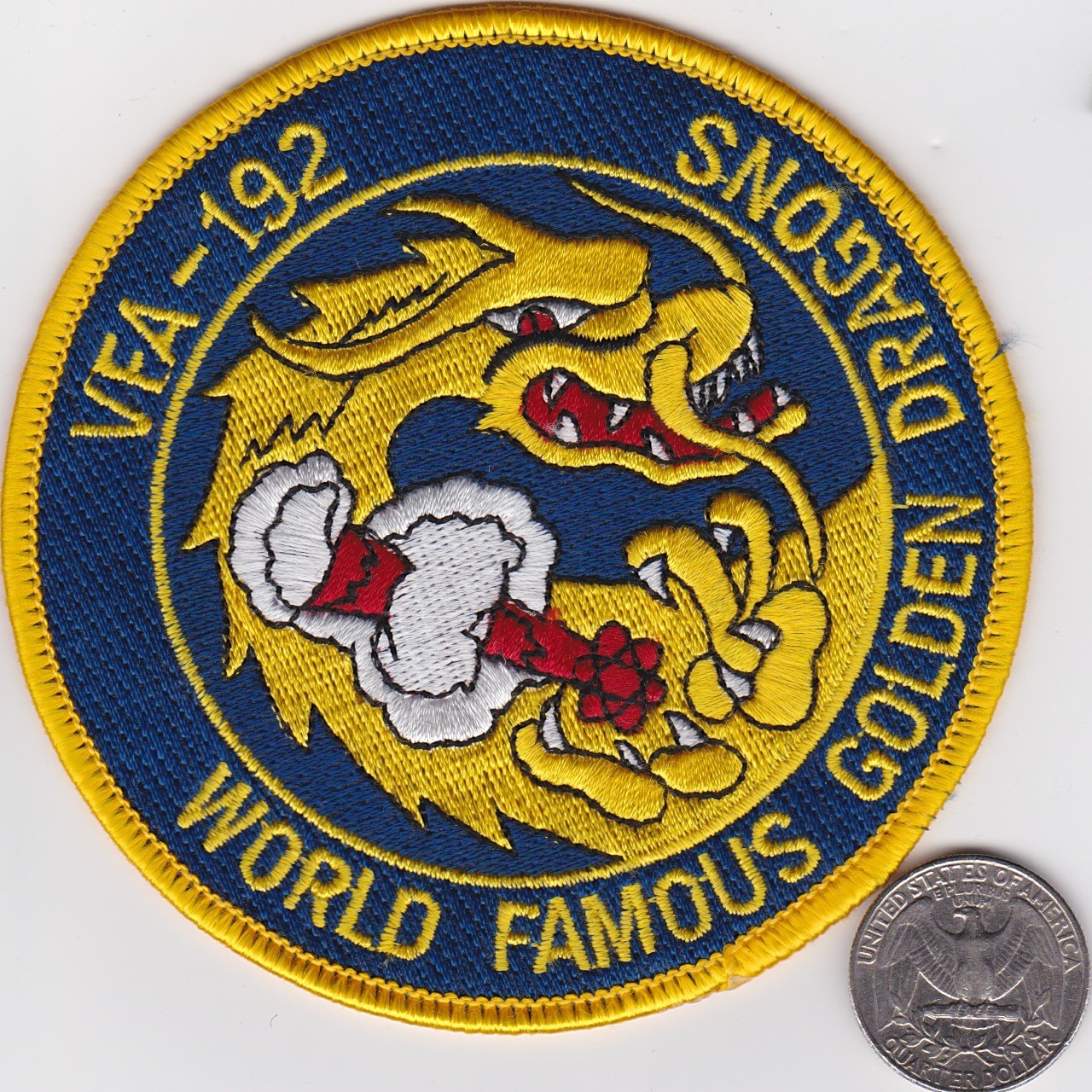 US Navy Squadron Patch VFA-192 World Famous Golden Dragons
