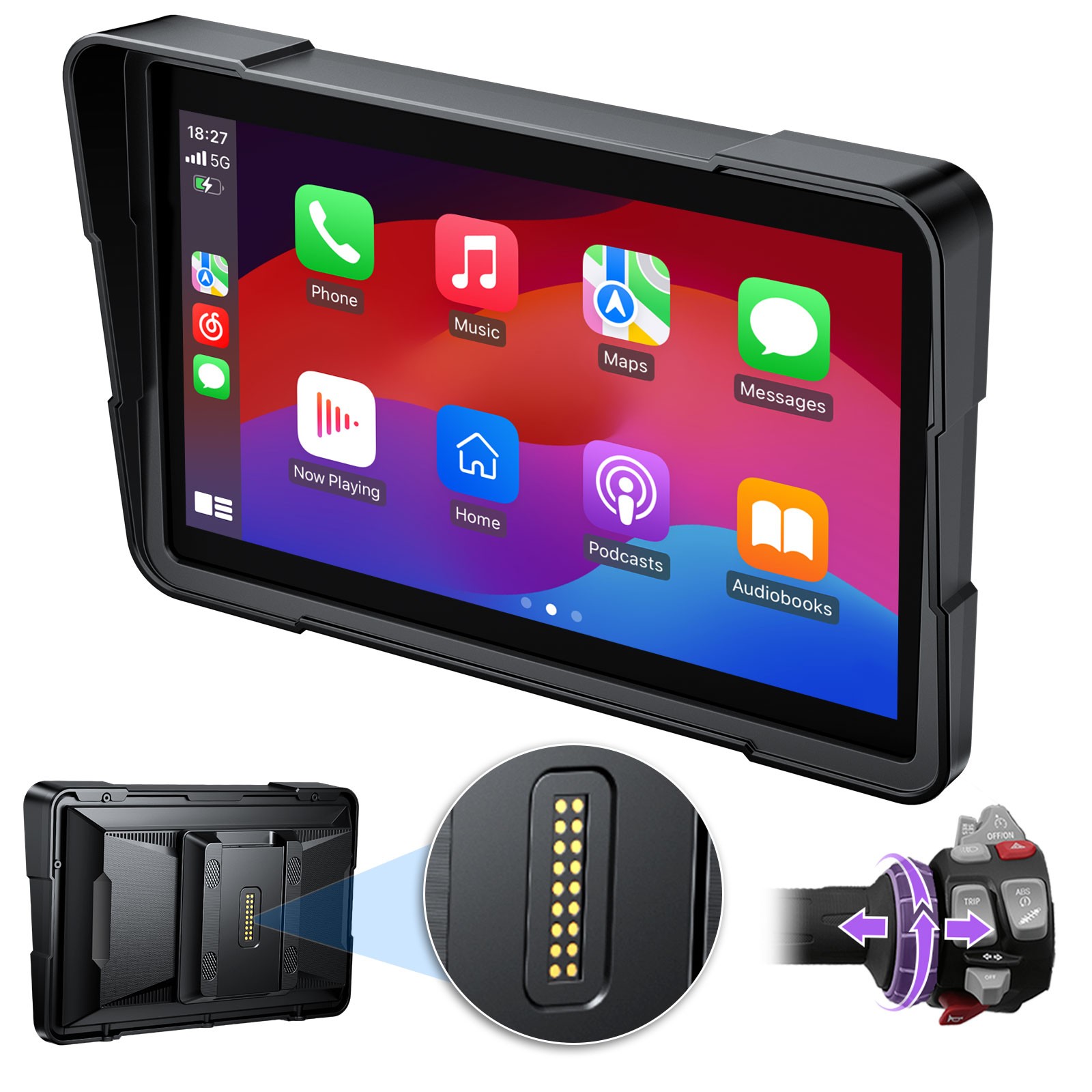 7 Inch Motorcycle CarPlay GPS Native Wonder Fit for BMW R1200GS R1250GS S1000XR