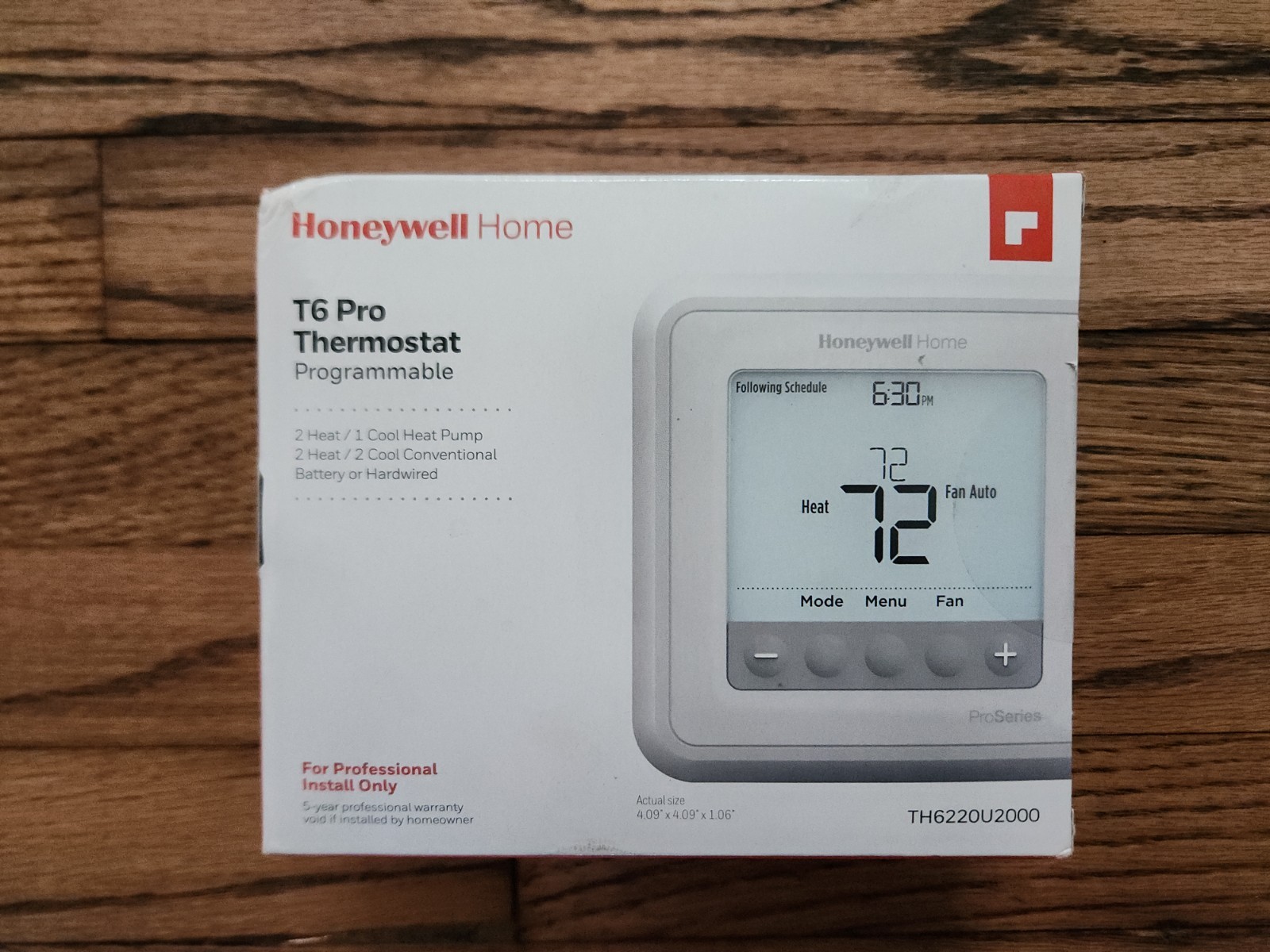 Honeywell T6 PRO Thermostat Programmable CONTRACTOR BRANDED TH6220U2000
