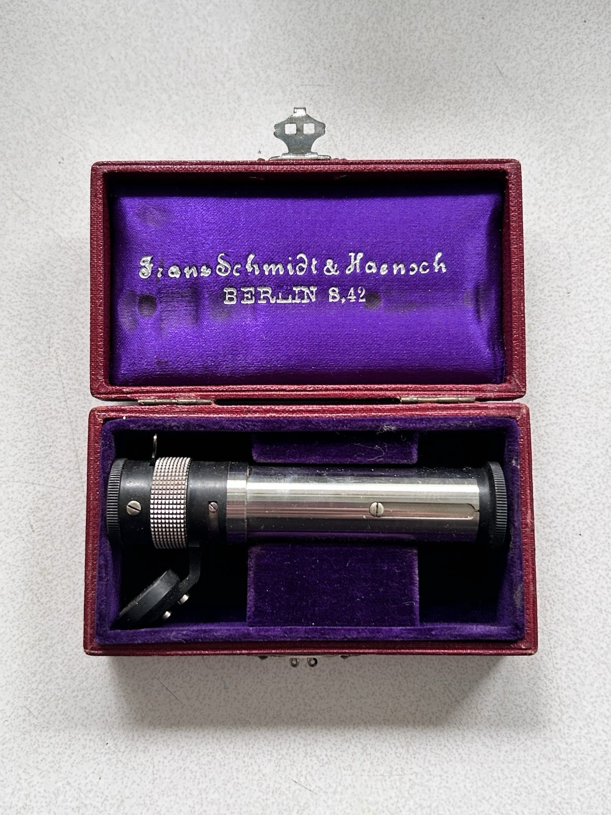 Vintage Spektroskop Franz Schmidt & Haensch Berlin S.42 Jahre Spectroscope W/box