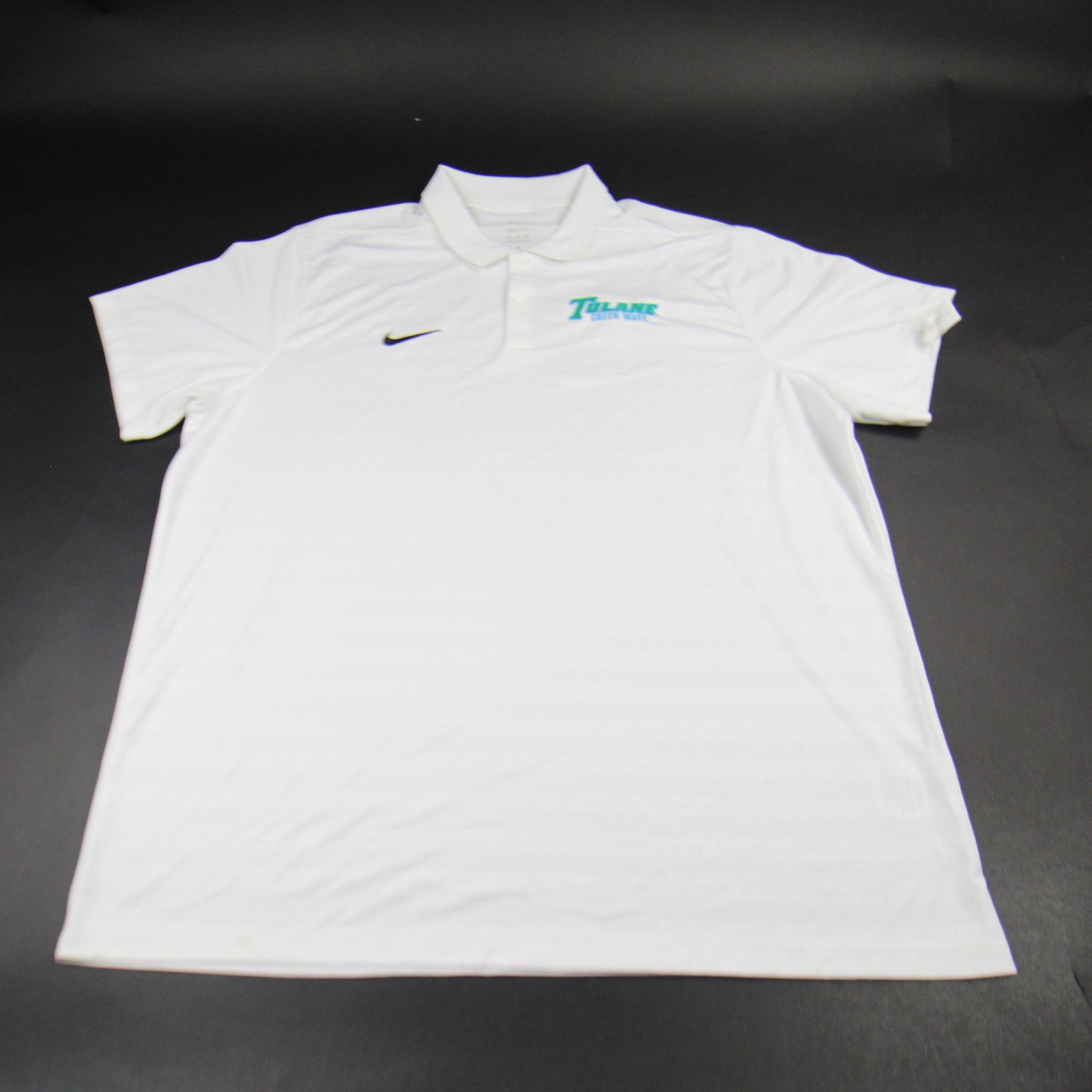 Tulane Green Wave Nike Dri-Fit Polo Men's White New with Tags 2XL