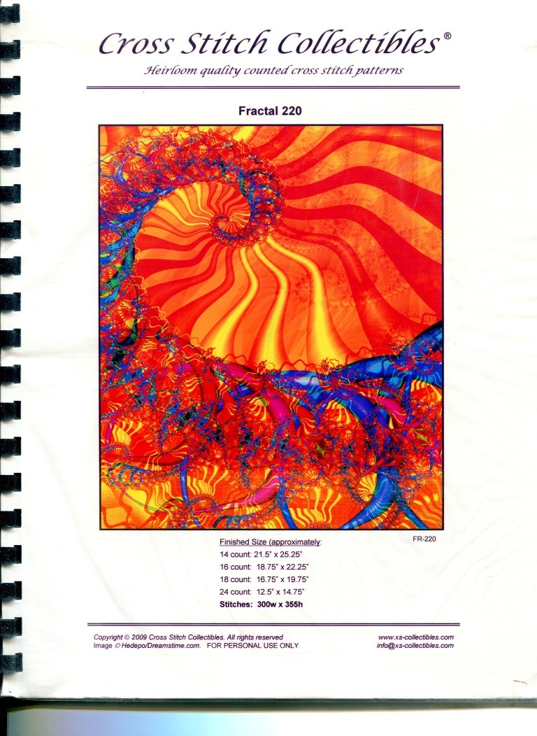 Cross Stitch Chart - Cross Stitch Collectibles - Fractal 220