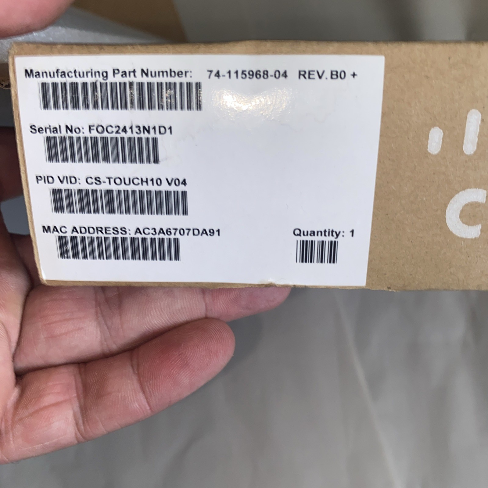 Crisco Telepresence Touch 10 Device