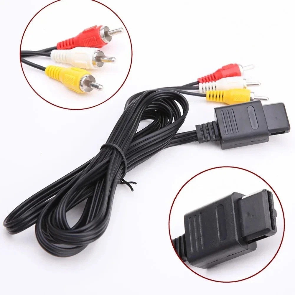 AV TV Audio Video Stereo Cable Cord For Nintendo 64 N64 SNES Gamecube 6FT