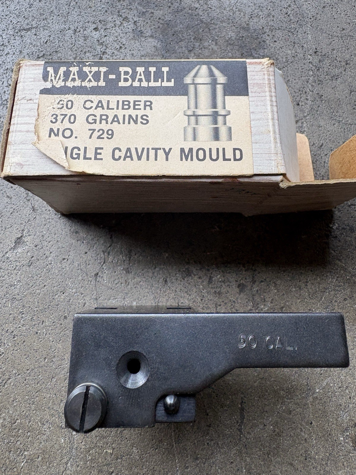 thompson center arms #729 single cavity maxi ball mold 50 Cal 370GN