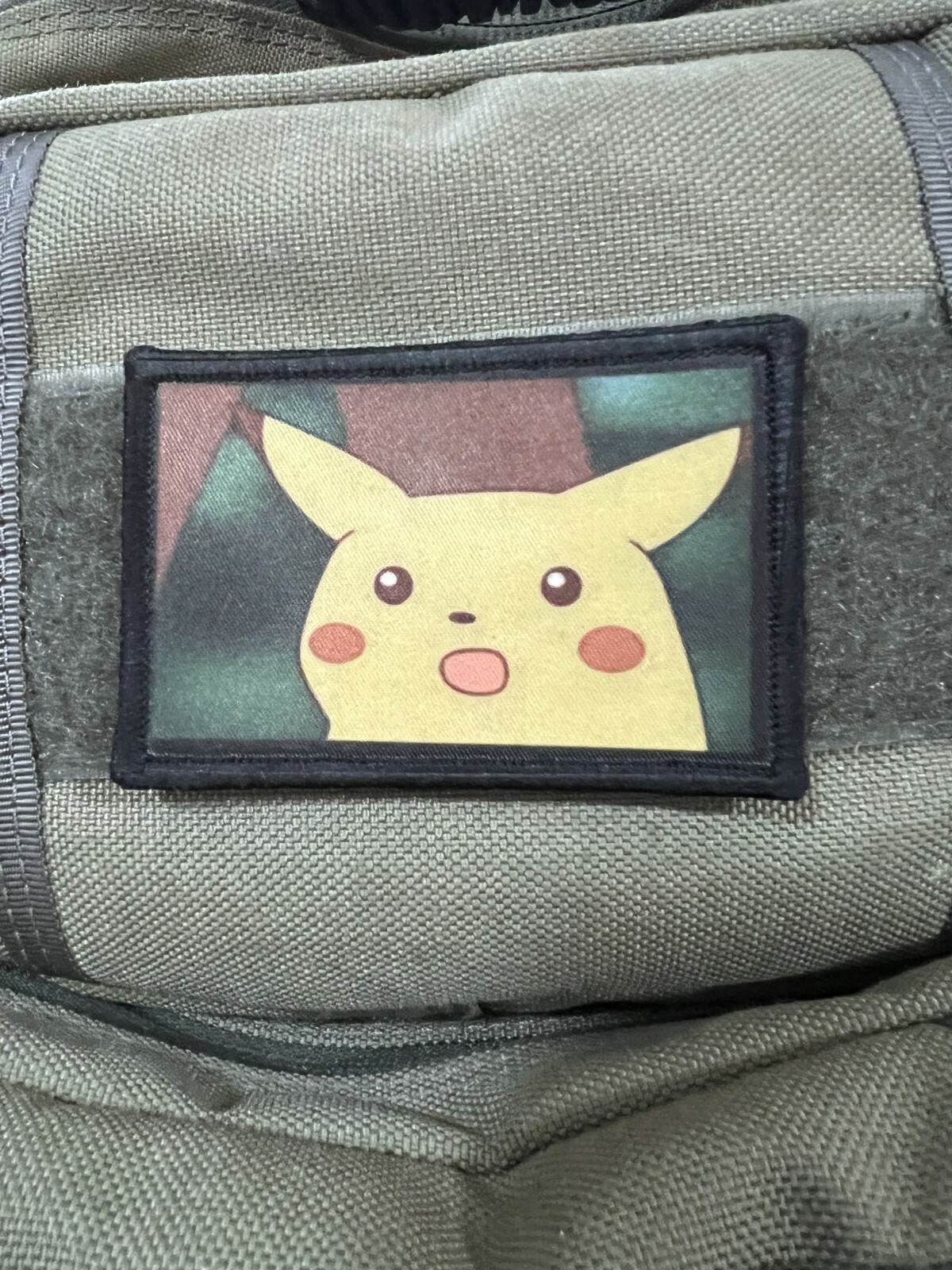 Surprised Pikachu Meme Morale Patch Funny Tactical Military USA Army