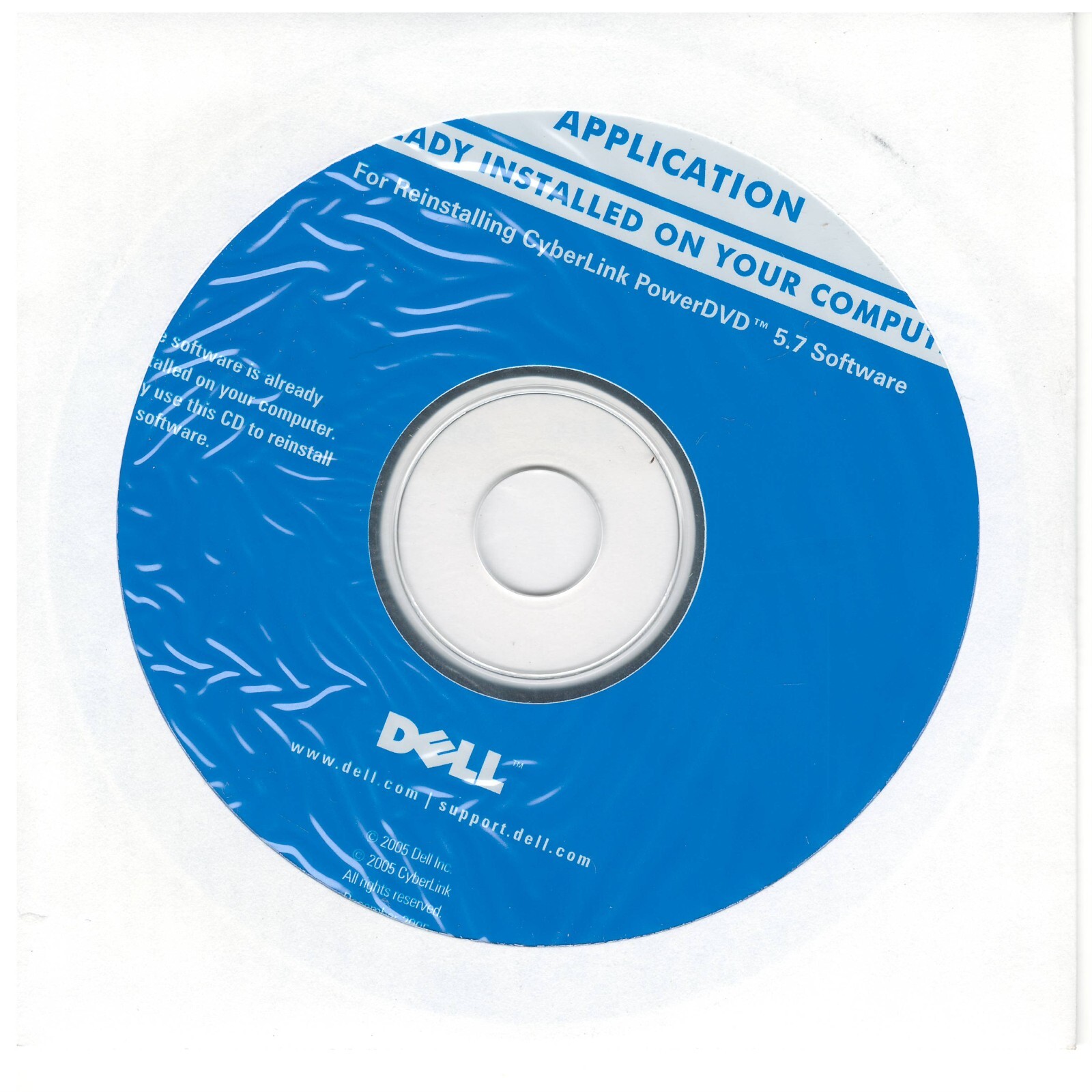 Brand New OEM Dell CyberLink PowerDVD 5.7 Reinstallation Software