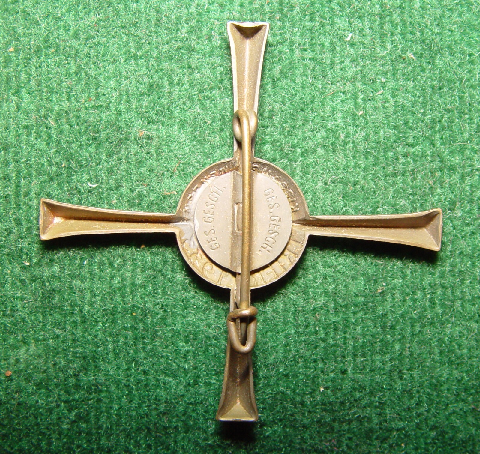 WWII German Iron Shirt 1933 Pilgrimage Cross Trier Pin