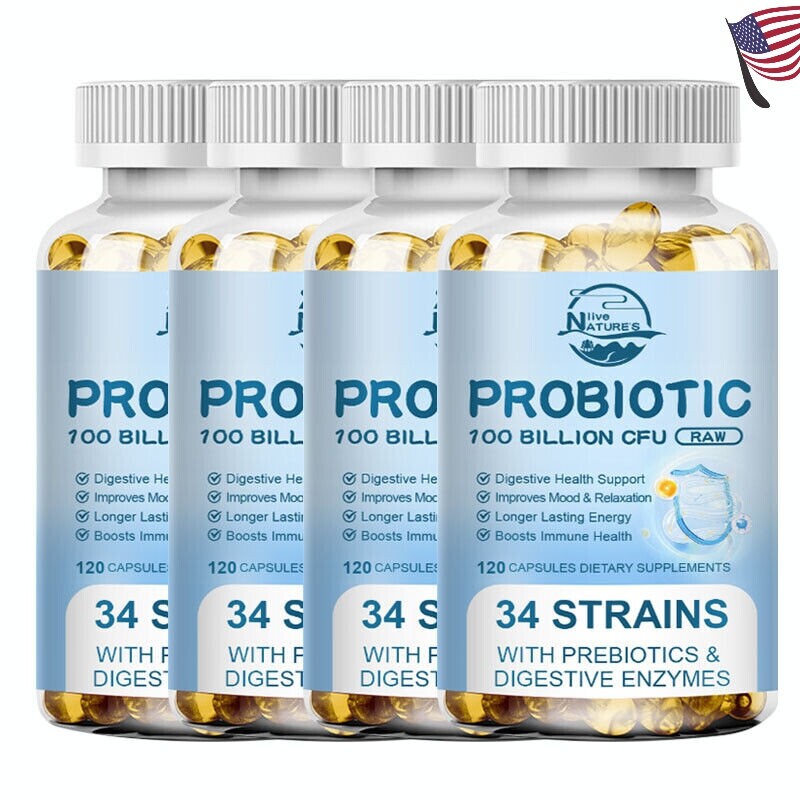 1-4 Packs Capsules Probiotics 100 Billion CFU Potency Digestive Inmune Health US