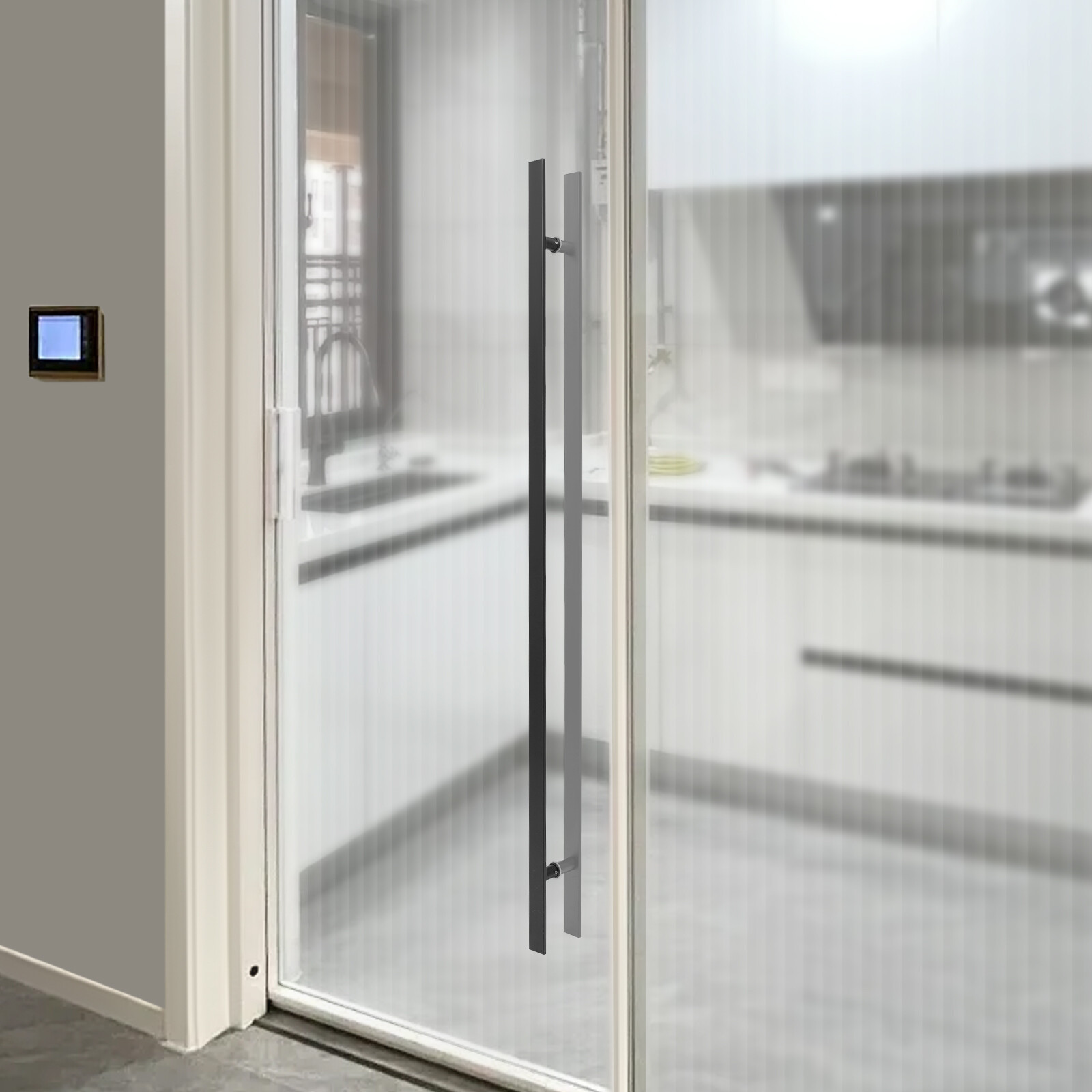 Double Sided Stainless Steel Door Handle Commercial Pull Push Barn Door Handles