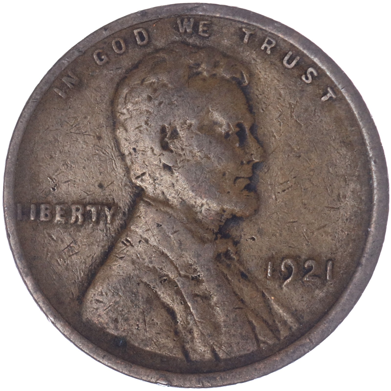 1921 (P) Lincoln Wheat Cent Good Penny GD