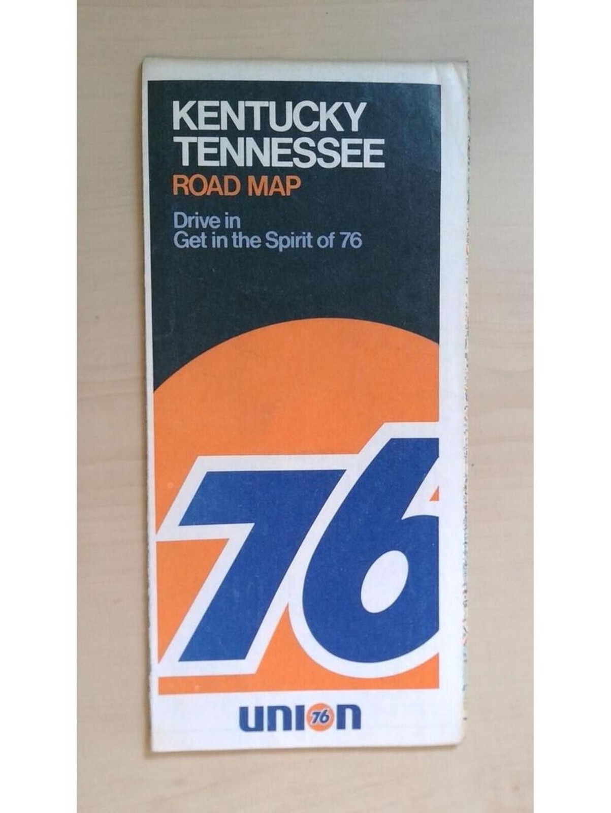 Vintage 1976 Union 76 Kentucky Tennessee Road Map Travel Guide Bicentennial
