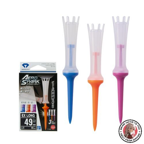 NEW Daiya Golf TE-719 Aero Spark Tee Color Extra Long Clear