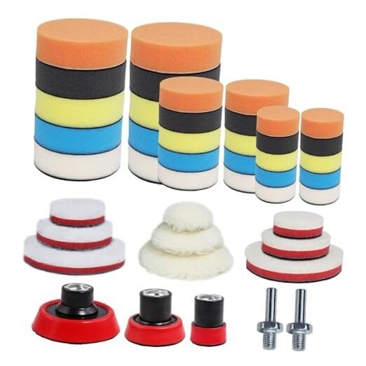 Car Foam Polishing Buffing Kit, Polishing Buffing Pads, Wool Pads, Polishing 44