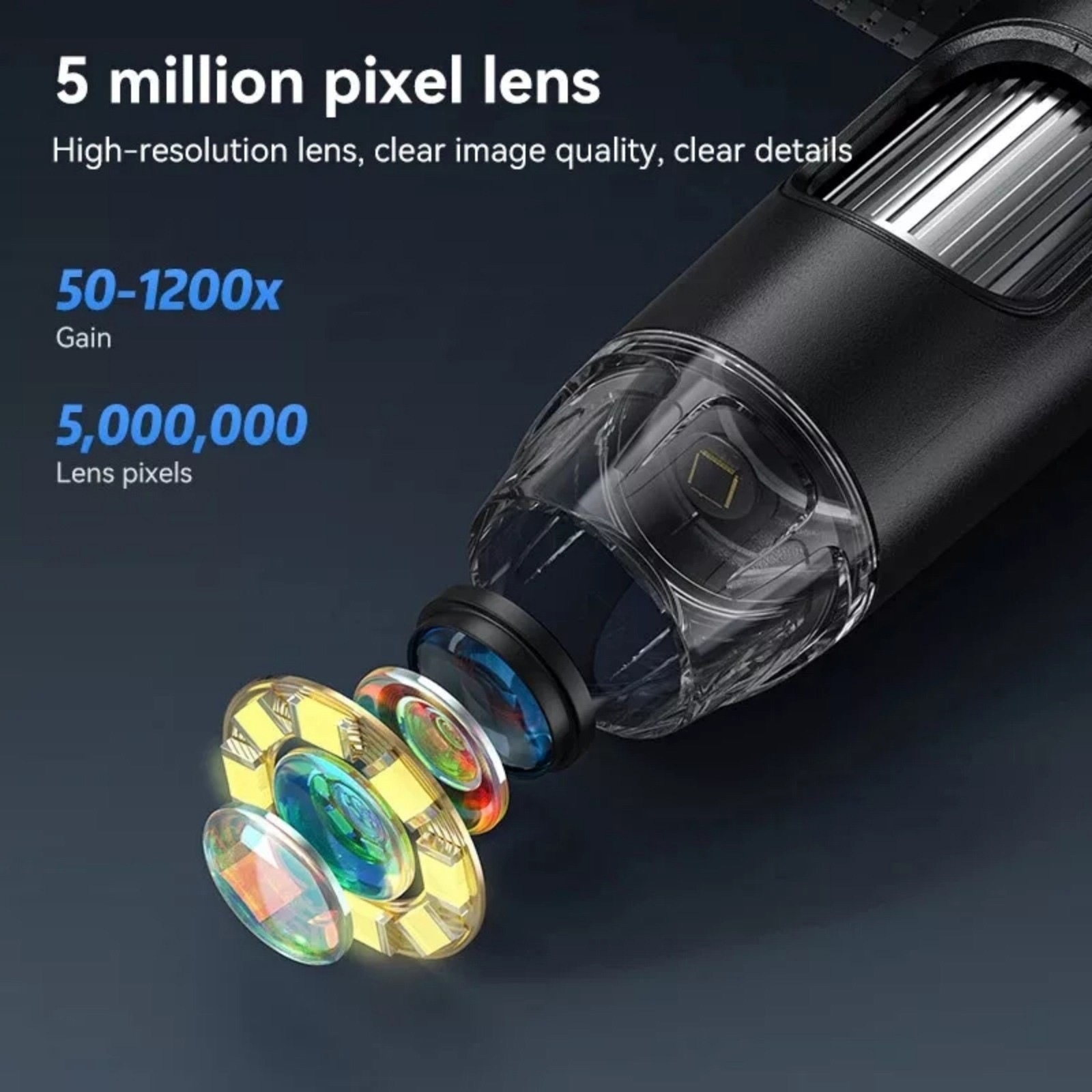 7 "IPS Digital Microscope Tool 1200X 1080P Video Focusing Camera Microscope