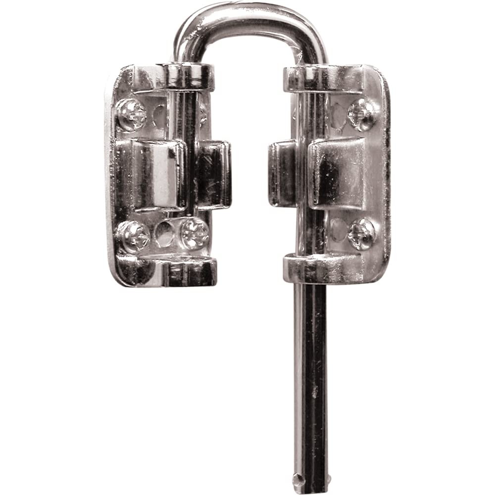 Nickel Patio Sliding Door Loop Lock 1-1/8 Inch Security Hardware Part