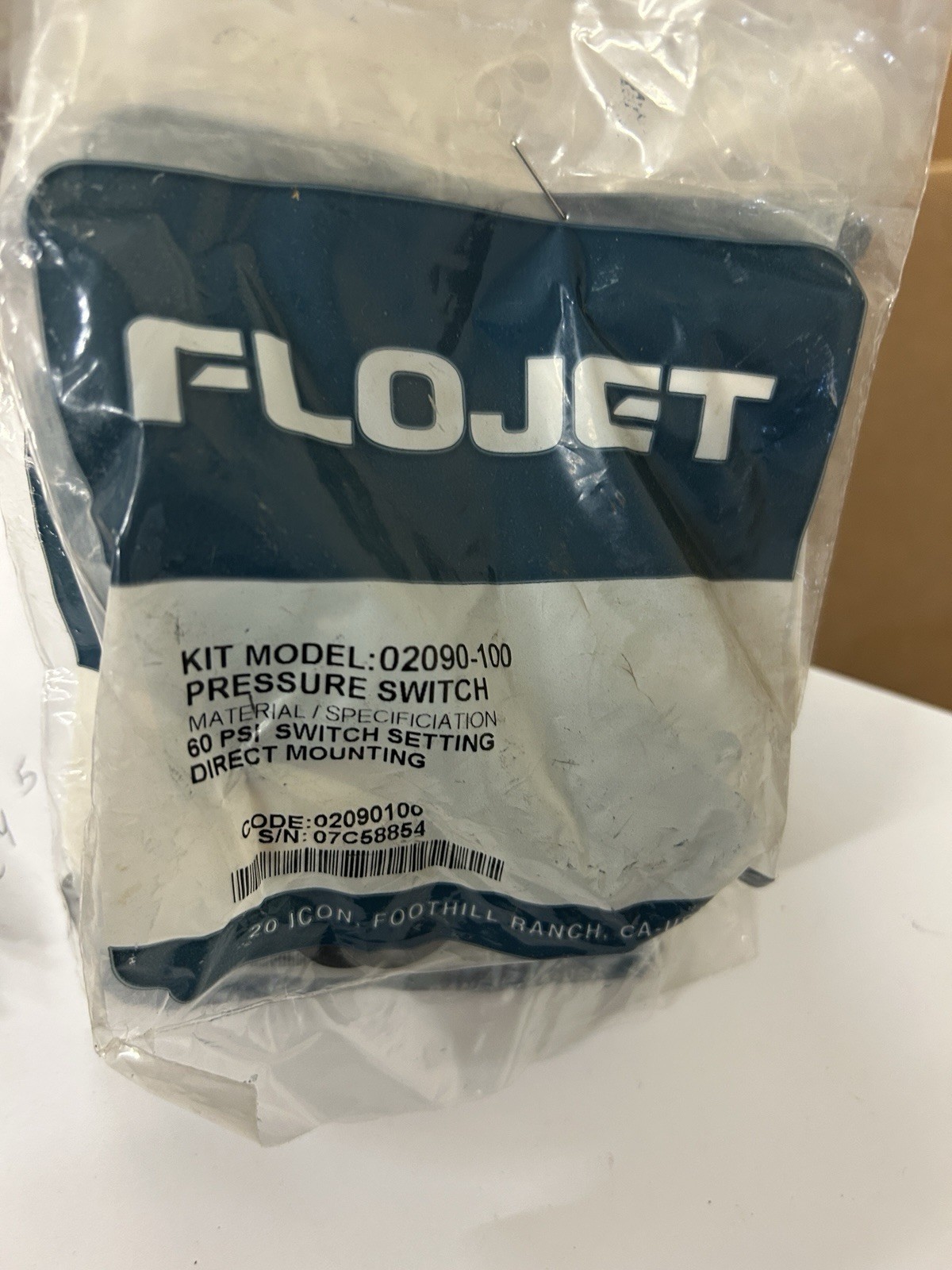 Flojet Pump Pressure Switch 02090-100