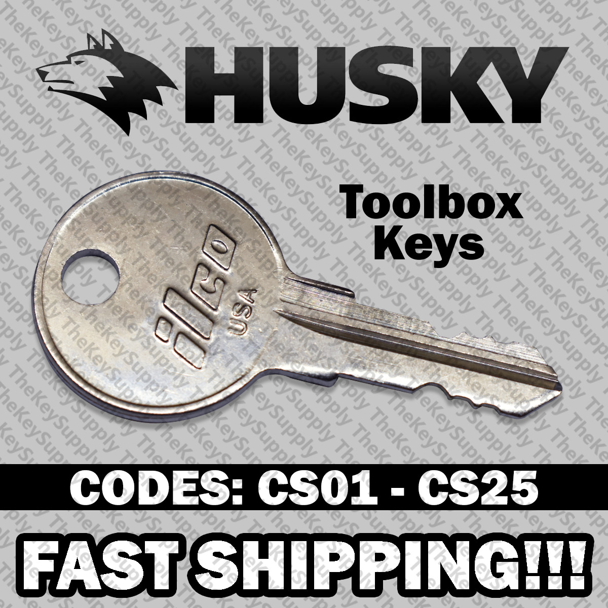 Husky Toolbox Replacement Key Cut to Your Code CS01 - CS25