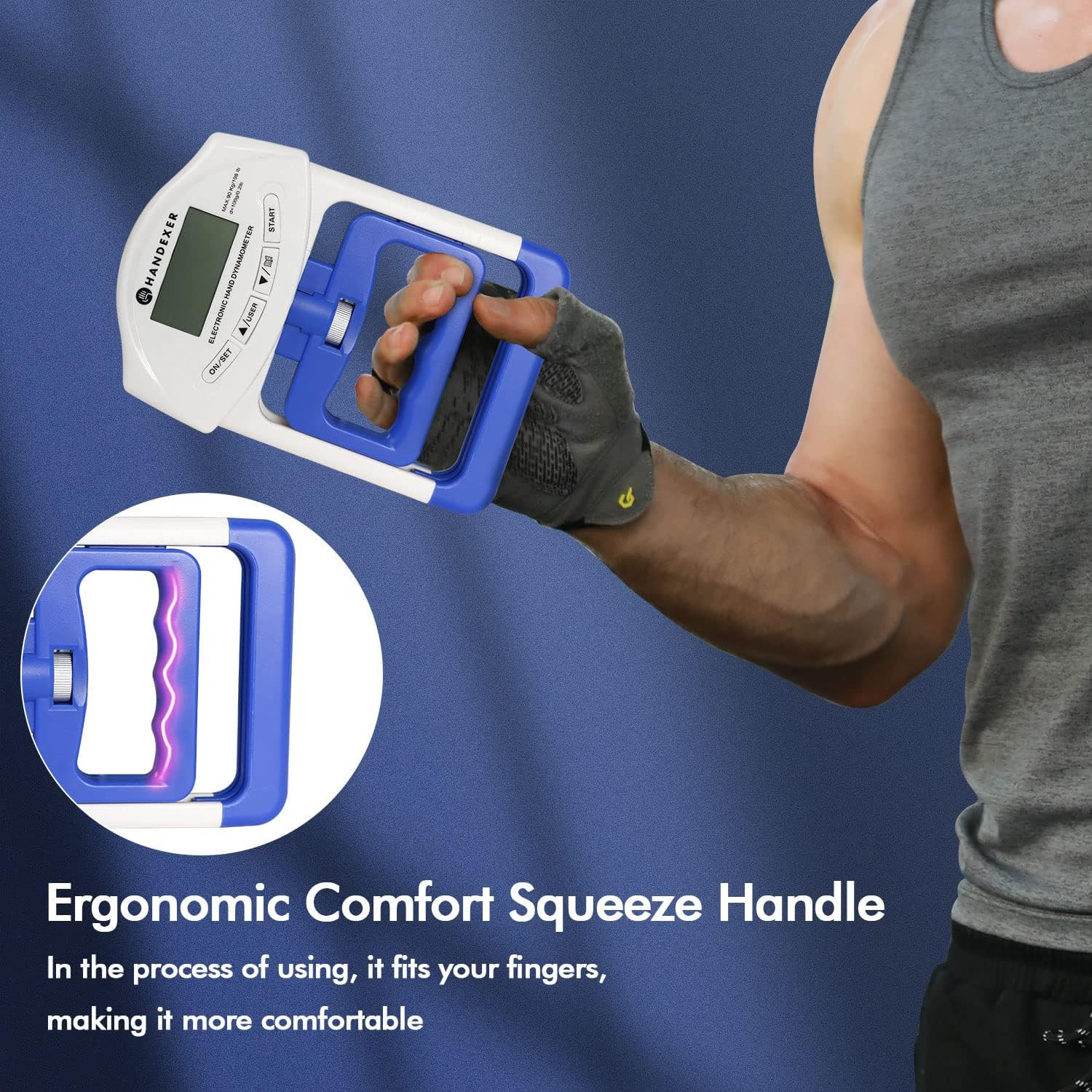 Grip Strength Tester - Hand Grip Dynamometer - Handheld Digital Grip Measurement