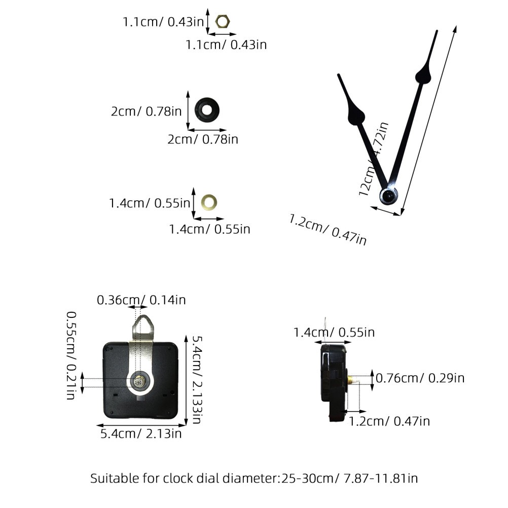 1Pc Electric Clock Mechanism Sweep Clock Movement Clock Movement Kit
