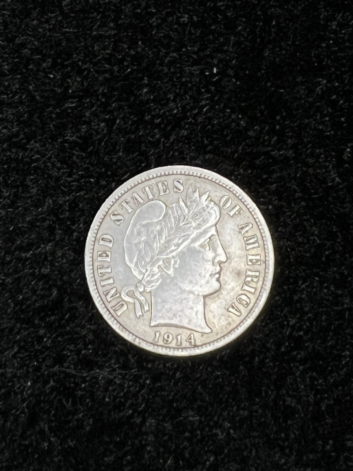 1914 D Barber Dime, 90% Silver XF, Very Nice, Low Mintage! 🔥 Free Shipping