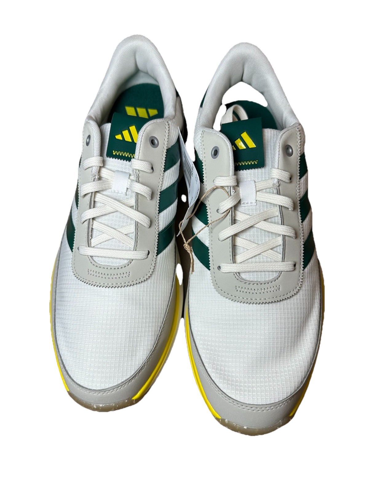 Adidas S2G 24 Men's Golf Shoes SZ 8 Spikeless - White / Green / Alumina New