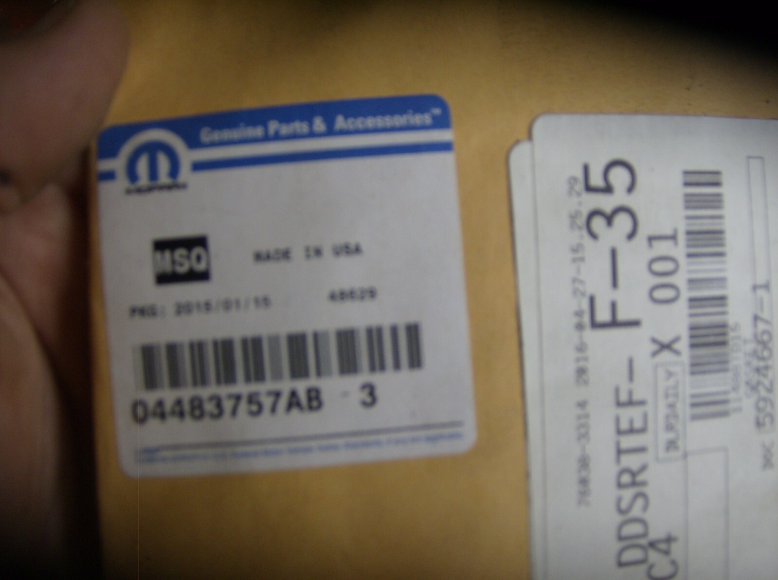 GENUINE MOPAR 04483757AB WATER PUMP GASKET (1)
