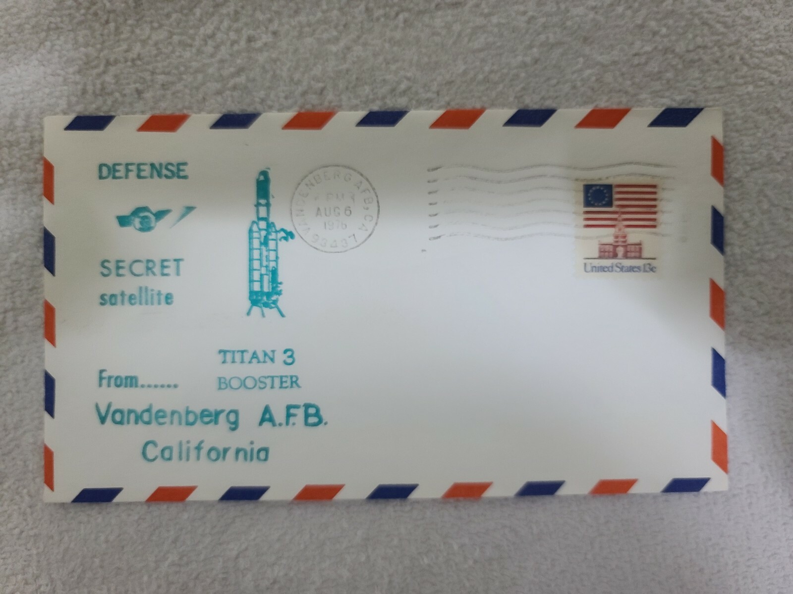 DEFENSE SECRET Satellite Titan 3 Booster 08/06/76 | Space Cover