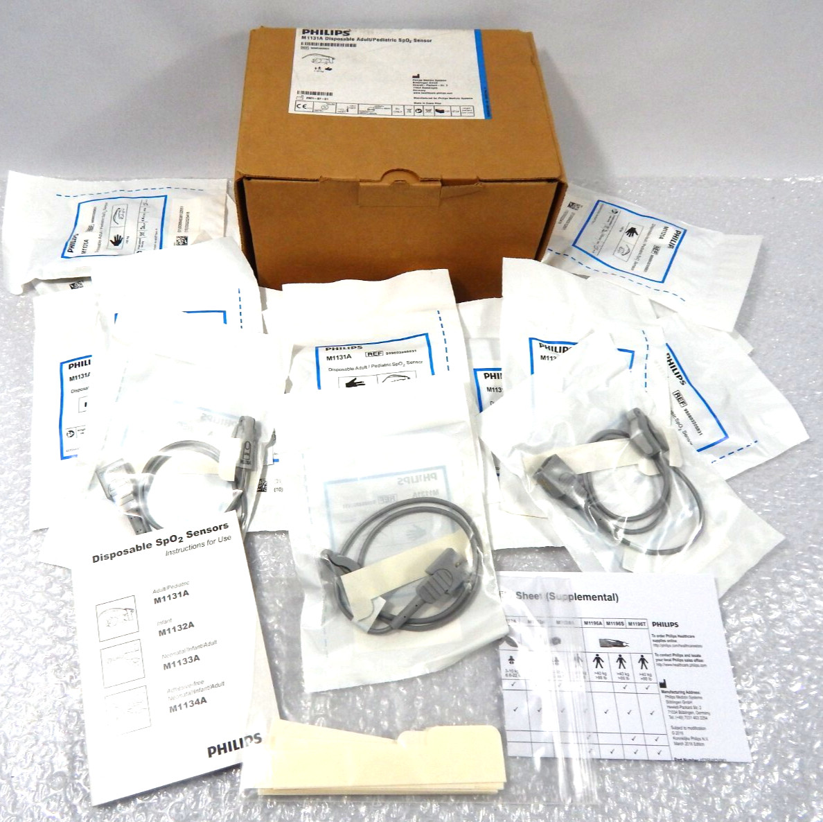 PHILIPS M1131A DISPOSABLE ADULT/PED. SENSORS (BOX OF 20)