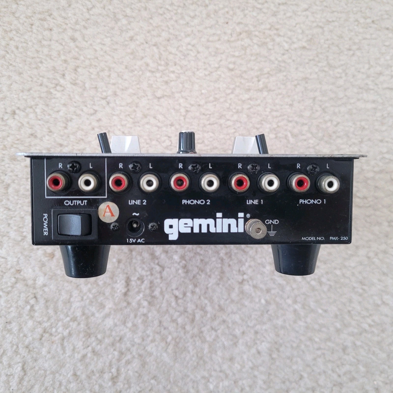 Gemini PMX-250 Stereo/DJ Mixer, Two Channel, Used & Untested.