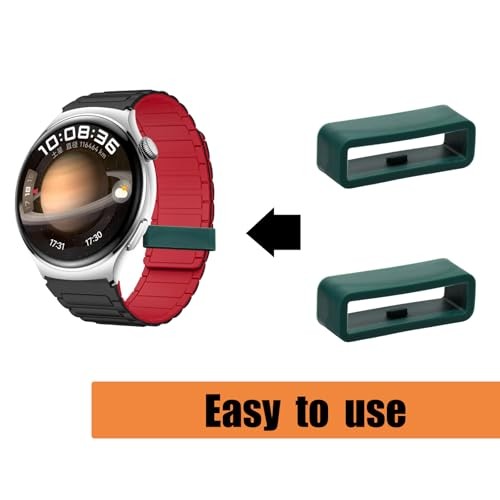 Watch Strap Holder Loop Replacement - Silicone Watch Band Loop Dark Green