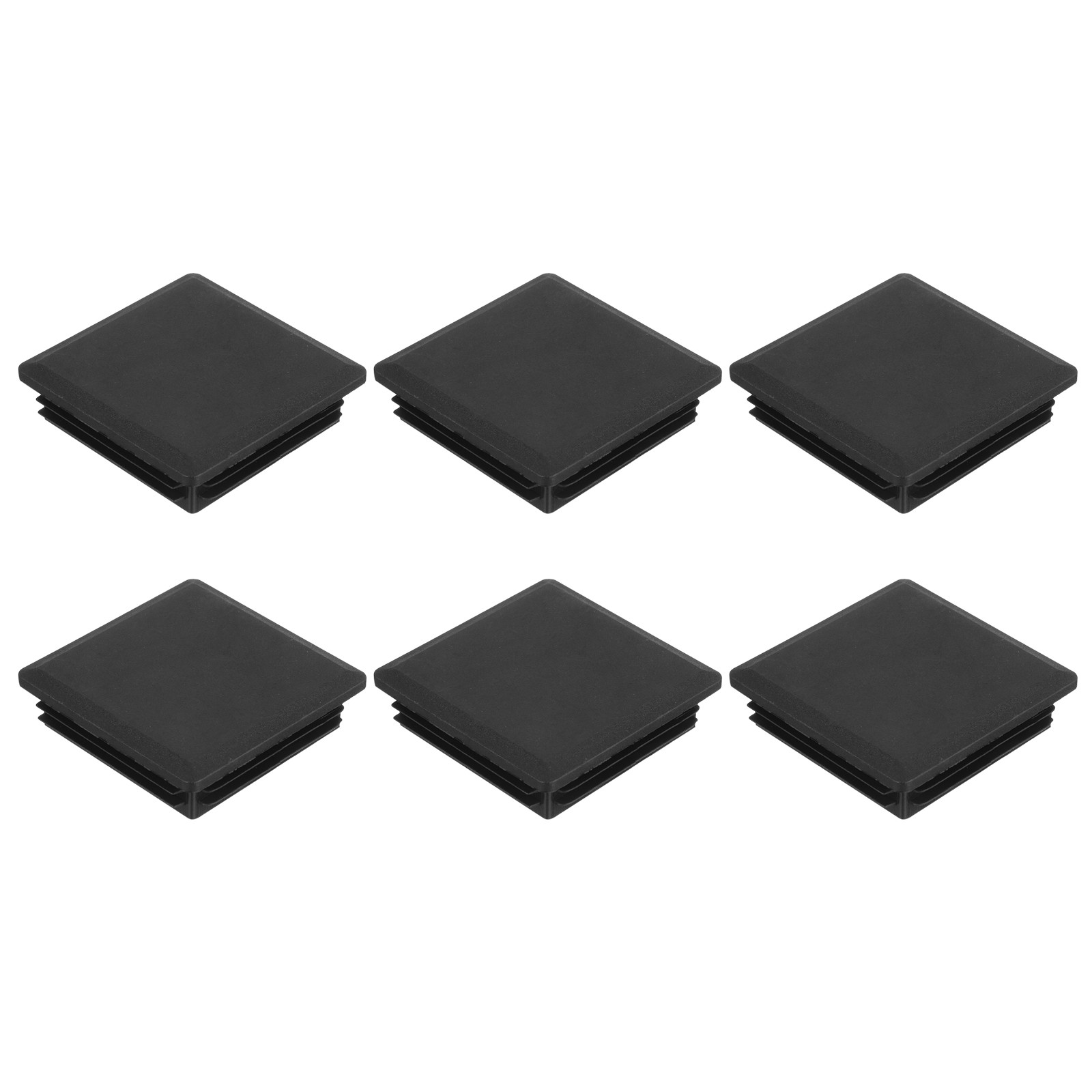 6Pcs Square Plastic Plug Insert, 3.15" x 3.15" Black Plastic Plugs End Cap