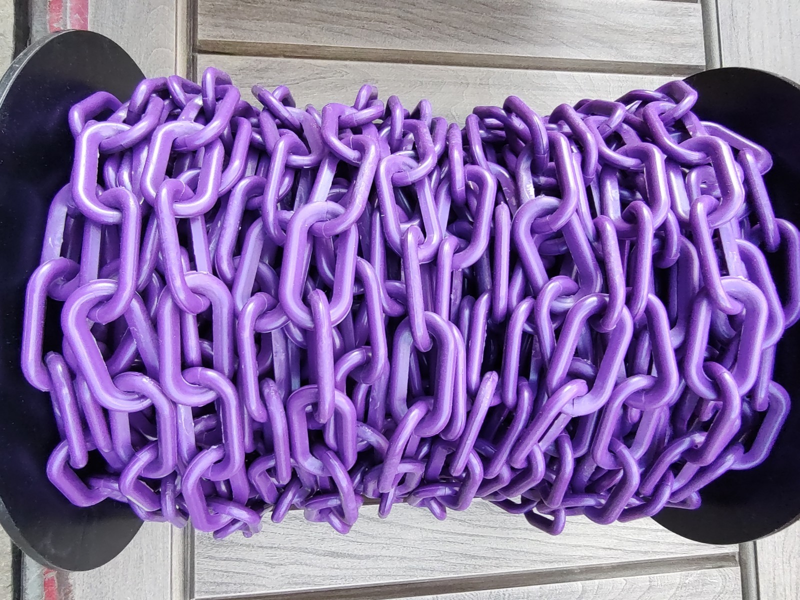 10 Ft. Purple Plastic 2 In Outer Most  Diameter Chain Link Safety Barrier Chain