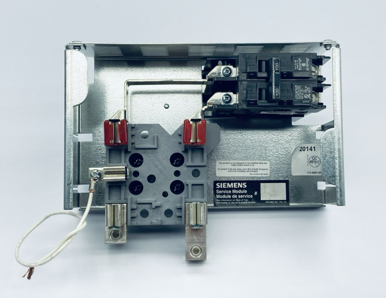 SIEMENS 5-JAW Service Meter Socket Module - Service Module w/ Breakers